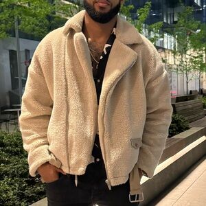 Zara Sherpa Motto Jacket